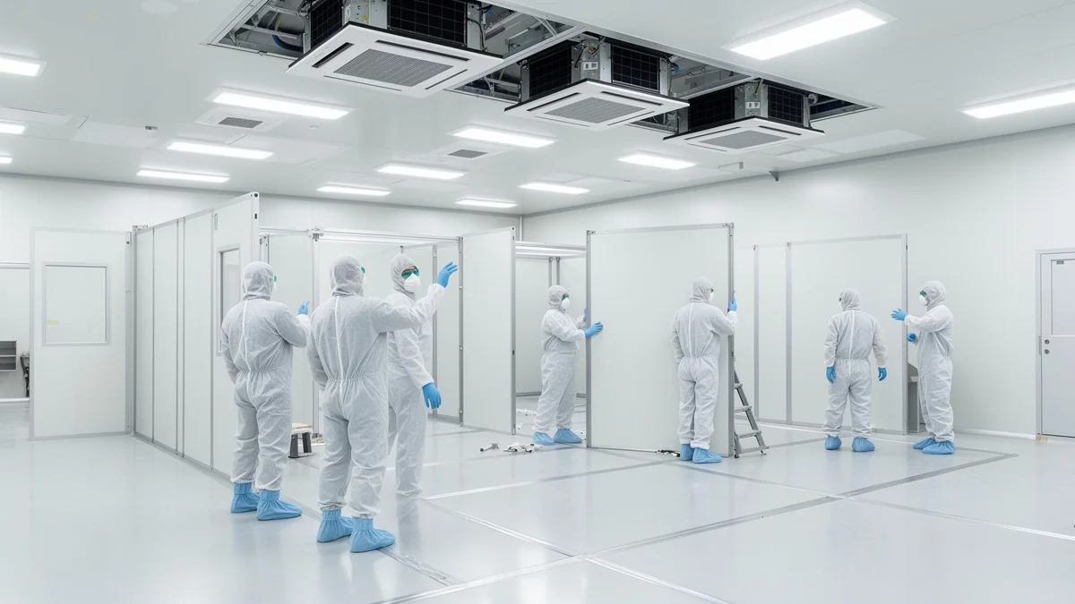 ISO classified cleanroom construction project by Kiik Interiors